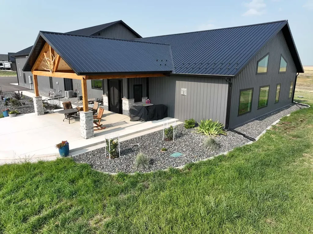 spokane ranch barndominium side view