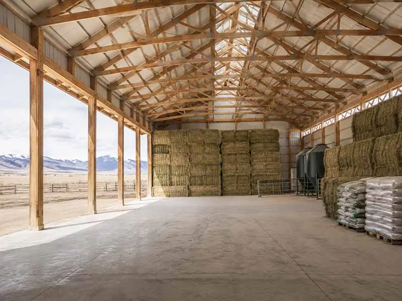 hay feed storage barn HH custom buildings