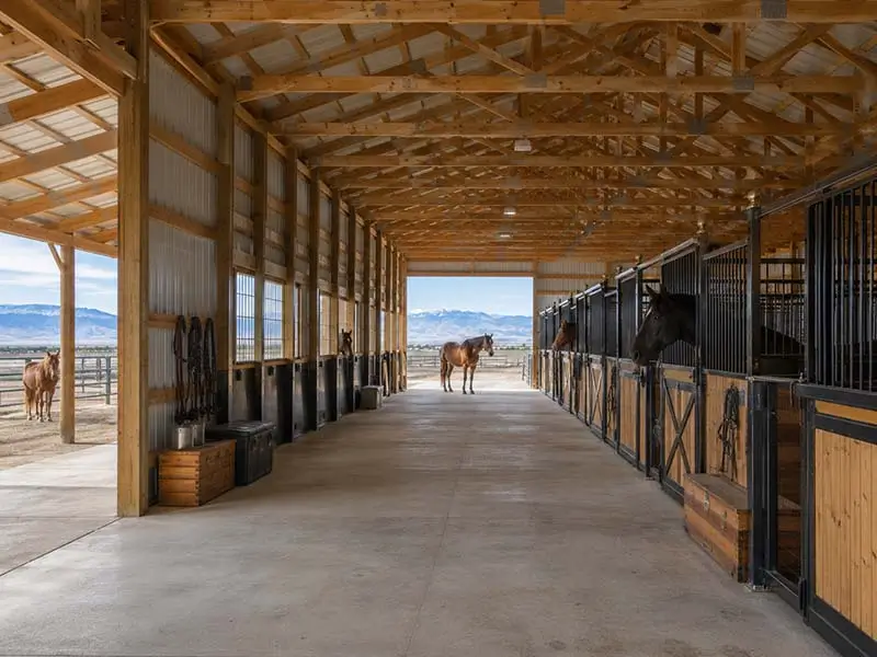 horse barn stalls hh custom buildings